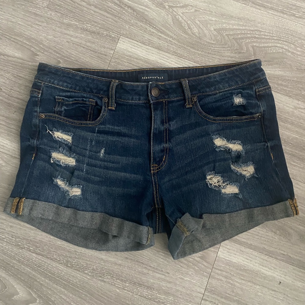 Aeropostale Dark Wash Midi Shorts-Size 14 Like New